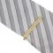 Double Bar Tie Clip Gold Tone Designer 3.JPG